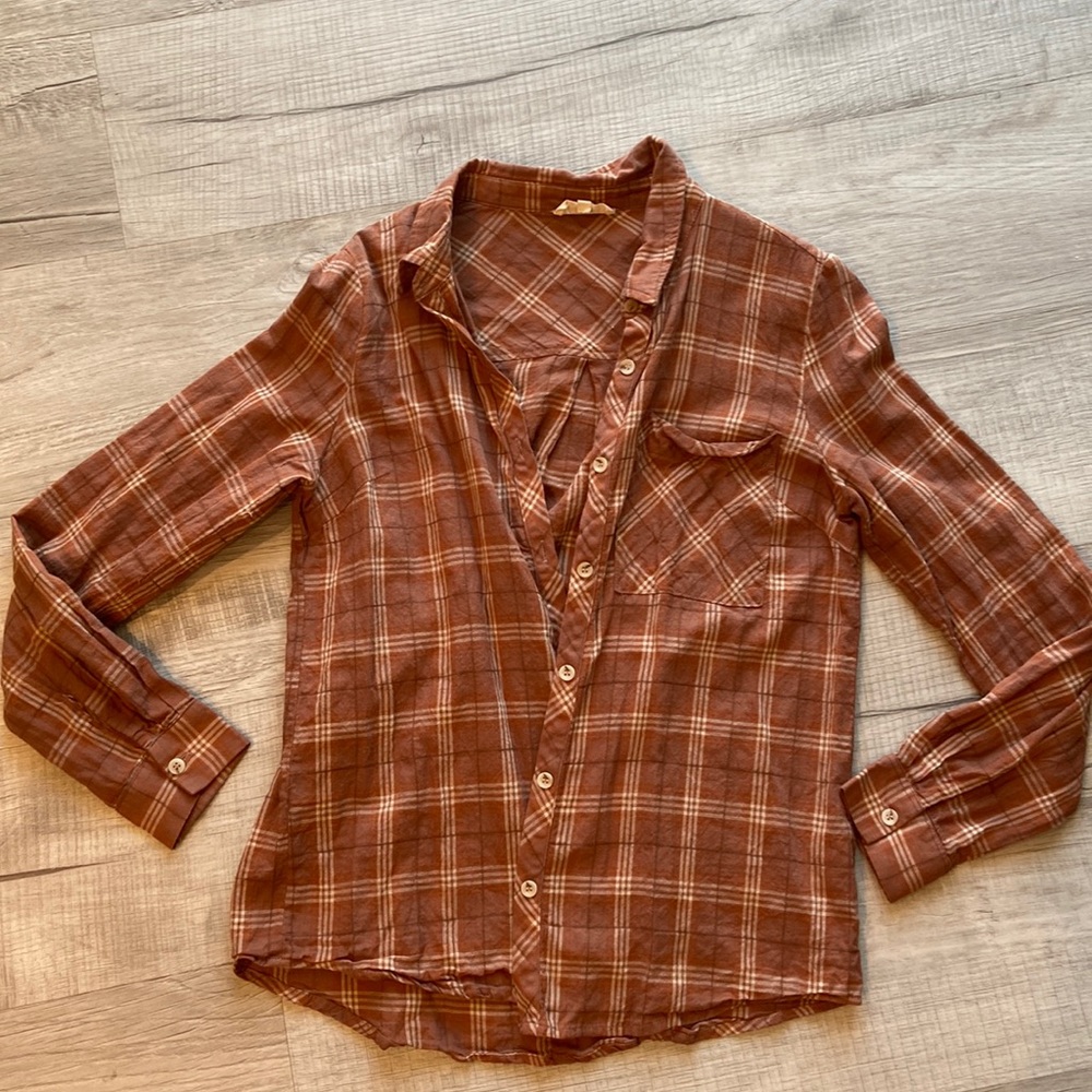 Button up top. Barely worn.